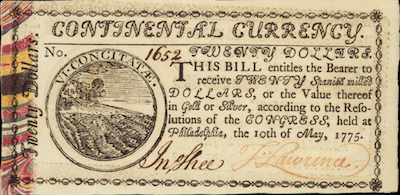 Continental Currency Paper Money