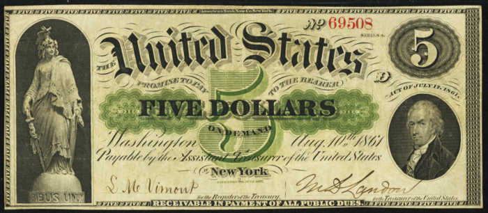 Legal Size Notes The Demand Notes Of 1861 Paper Money