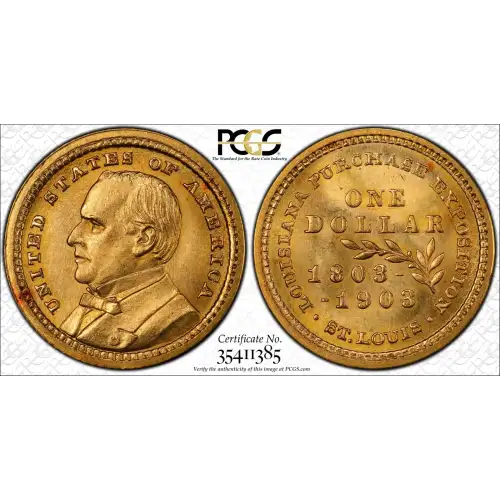1903 G$1 LA Purchase, McKinley (2)