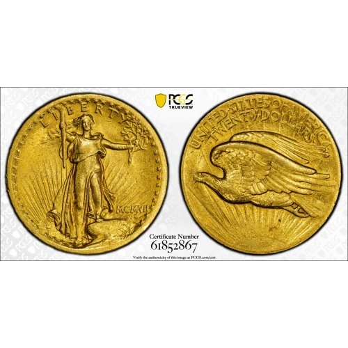 1907 $20 High Relief, Wire Edge (2)