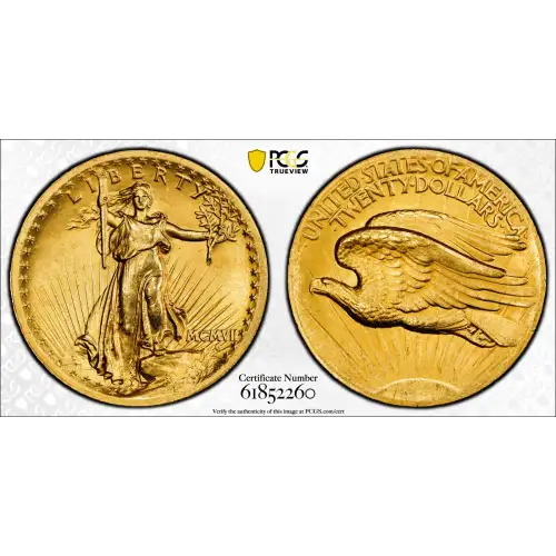1907 $20 High Relief, Wire Edge (2)