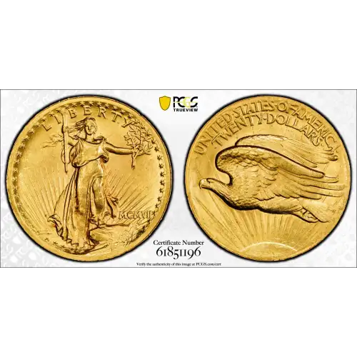 1907 $20 High Relief, Wire Edge (2)