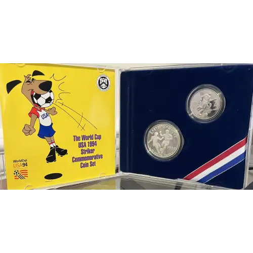1994 World Cup Soccer - Two Coin Set - Uncirculated Half Dollar & Silver Dollar- Missing some/all OGP