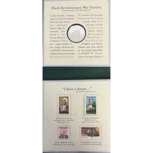 1998-S Black Revolutionary War Patriots - Proof Silver Dollar - Box & COA [DUPLICATE for #304340]