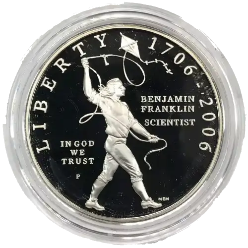 2006-P Benjamin Franklin Scientist Proof Silver Dollar - Coin Only