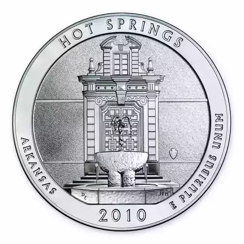 2010 America the Beautiful 5oz Silver - Hot Springs National Park, AR missing some/all OGP