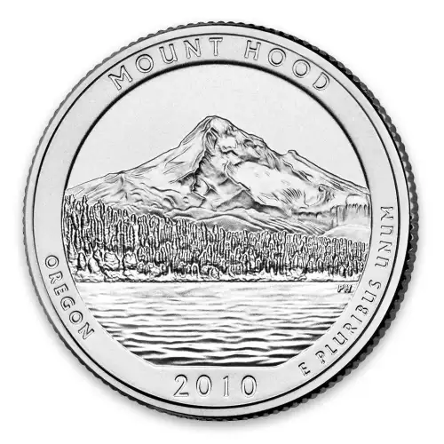 2010 America the Beautiful 5oz Silver - Mount Hood National Forest, OR 