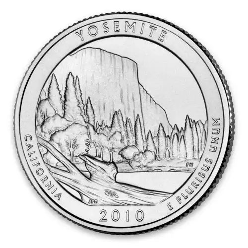2010 America the Beautiful 5oz Silver - Yosemite National Park, CA