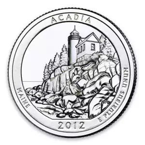 2012 America the Beautiful 5oz Silver - Acadia National Park, ME PCGS MS-69