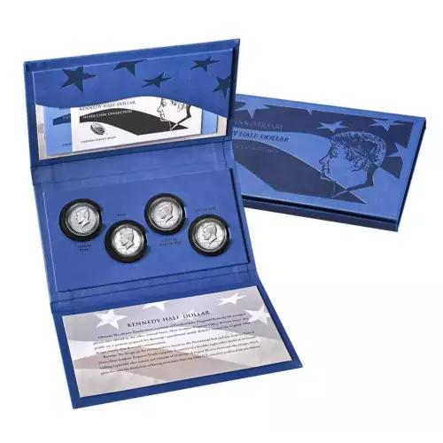 2014 US Mint 50th Anniversary Kennedy Half-Dollar Silver Coin Collection