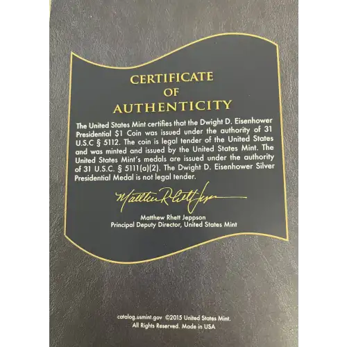 2015 Dwight D. Eisenhower Coin and Chronicles- 