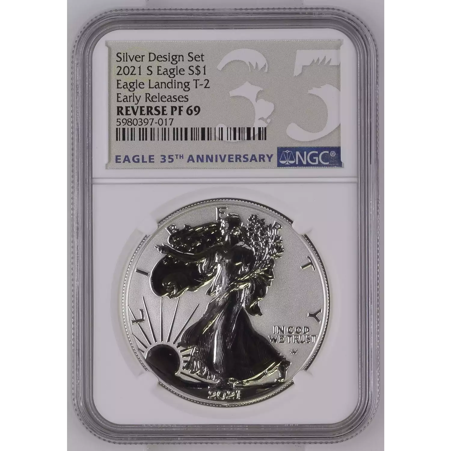 2021-S American Eagle 2021 One Ounce Silver Reverse Proof