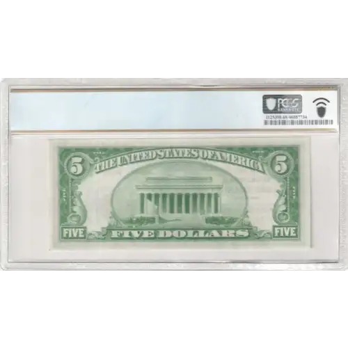 $5 1929 small brown seal. Small National Bank Notes 1800-2 (3)