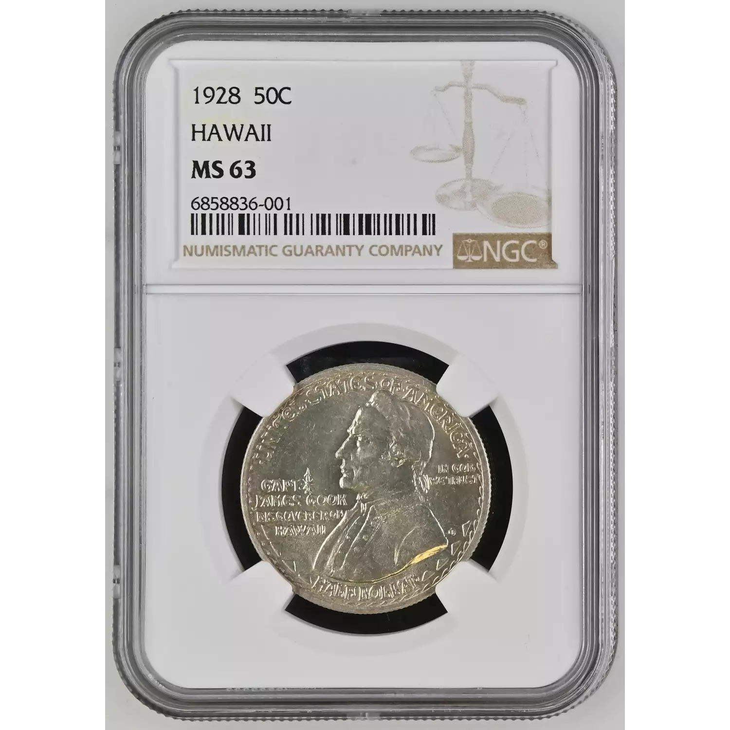 Classic Commemorative Silver--- Hawaiian Sesquicentennial 1928 -Silver- 0.5 Dollar