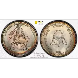 Classic Commemorative Silver--- New Rochelle, New York, 250th Anniversary 1938 -Silver- 0.5 Dollar (2)