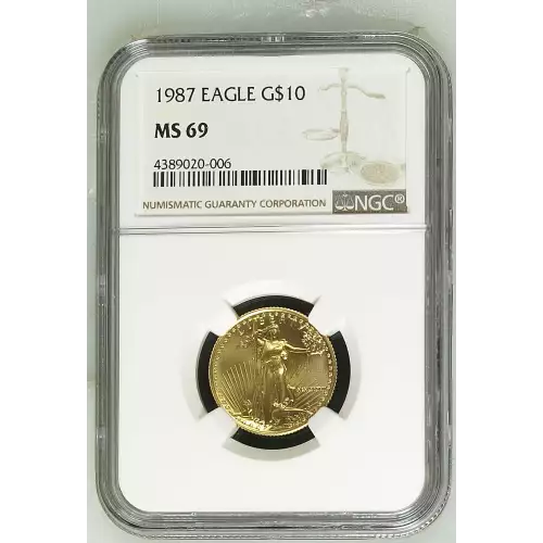 Gold Bullion-Gold Eagles--$10 Gold Eagle 1/4 oz -Gold- 10 Dollar (2)