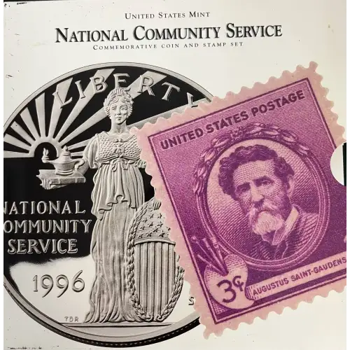 National Community Service (1996) Coin & Stamp Set