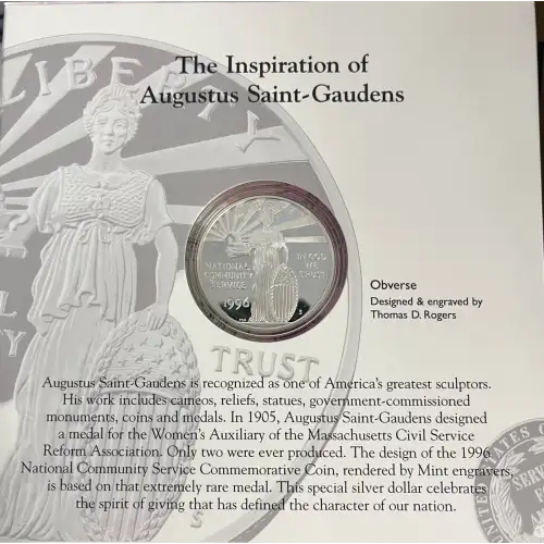 National Community Service (1996) Coin & Stamp Set (3)