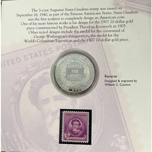 National Community Service (1996) Coin & Stamp Set (2)