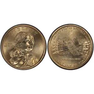 2010-P $1 Weak Edge Lettering Native American - Position A Edge Error (2)