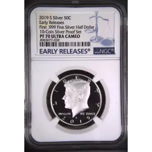 2019 S Early Releases 10-Coin Silver Proof Set 1st .999 Fine Silver 50C ULTRA CAMEO (2)