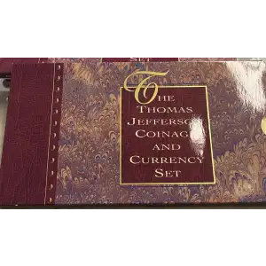 1993 Jefferson Coin and Currency Set- Uncirculated Silver Dollar