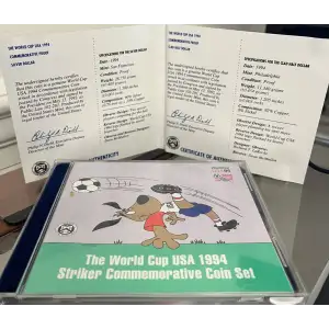 1994 World Cup Soccer - Two Coin Set - Uncirculated Half Dollar & Silver Dollar- Missing some/all OGP (4)