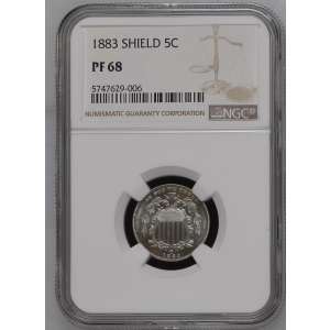 Nickel Five Cent Pieces-Shield 1866-1883