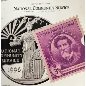 National Community Service (1996) Coin & Stamp Set